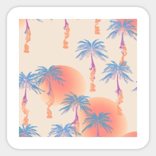 Beige Palms Oasis Sticker